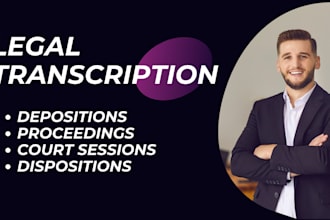 do legal transcription or captioning for depositions and legal proceedings