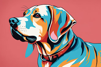 draw illustration pet portrait vector art