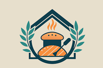 design fry bread logo and any brand selling delicious treats