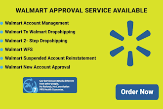 setup onbaording and approve walmart seller account