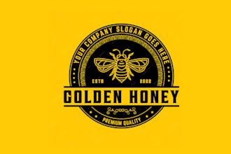 design natural bee sweet honey logo for you