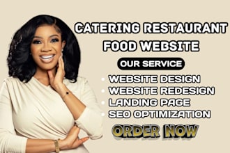 build food catering, website catering restaurant website food truck website