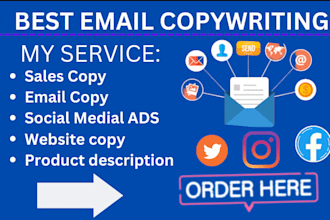 write captivating sales email copy, website copywriting, sales copy and ad copy