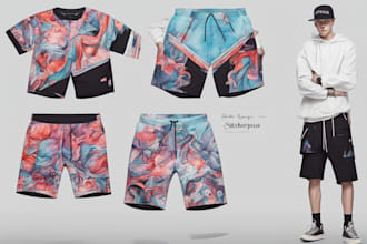 create streetwear shorts design