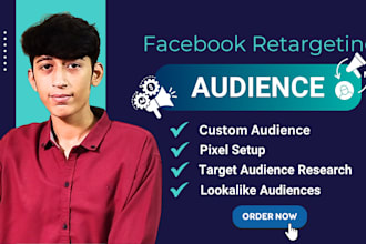 setup custom audiences target audiences and retargeting ads with facebook pixel
