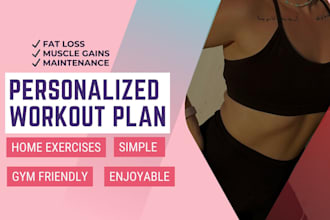 create personalized workout plan
