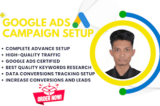 create and handle your google ads adwords PPC search, display, and pmax campaign