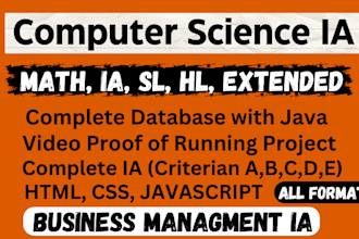 write and review bm ib computer science ia, hl, sl, ee, ias, ess