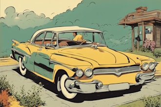 draw a retro vintage comic illustration