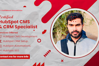 be your expert hubspot cms developer and CRM specialist for custom solutions