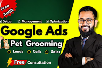 run google ads for dog, cat, pet grooming and care service