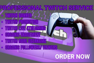 do twitch username twitch promotion design banner organic gaming custom emotes