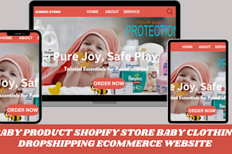 build baby product shopify store baby accessories baby clothing cute kids store