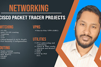 do cisco packet tracer lab project as per requirment