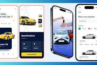develop car rental website and car rental app