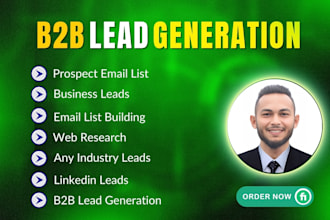 do b2b lead generation email list building for any industry