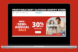 design profitable baby clothing shopify store baby  store baby clothing website