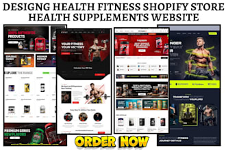 design health fitness shopify vitamin nutrition store health supplements website