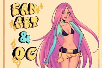 draw fan art or original characters for you