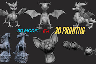 sculpt 3d miniature figurine models for 3d printing for christmas gift