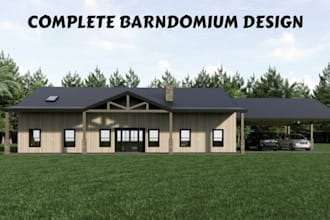 craft barndominium blueprint architectural drawing