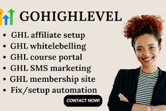 setup gohighlevel affiliate course portal membership SMS marketing in ghl