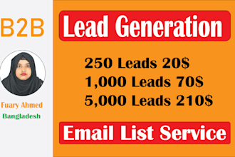 do  b2b lead generation, linkedin prospecting, and business email list building