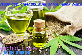 develop cbd website, cannabis, marijuana website, weed website, hemp website