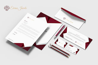 do visiting card, letterhead, invoice, celendar,  certificate and id card design