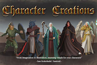 design awesome character or badge dnd rpg fantasy cartoon art