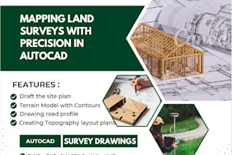 do land survey drawings using autocad