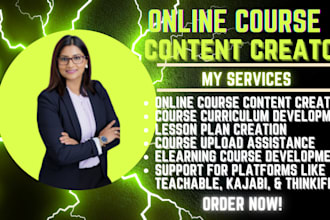 create online course content training manual course curriculum course content