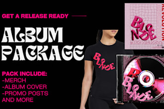 make merch design, music release package, cd artwork, and promo posts