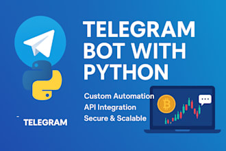 develop custom telegram bot, telegram trading bot, crypto trading bot, crypto