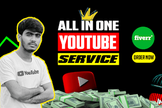create and setup youtube channel, thumbnail design