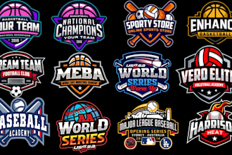 design fantasy football soccer basketball baseball golf and other sport logo
