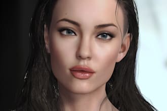 do metahuman 3d realistic character model, hair, cloth, morph, unreal engine