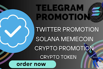 do telegram promotion, pump fun sol memecoin via crypto token, to get 500k users