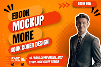 design professional book cover design or ebook cover, amazon KDP with 3d mockup