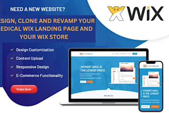revamp your medical healthcare home care wix landing page