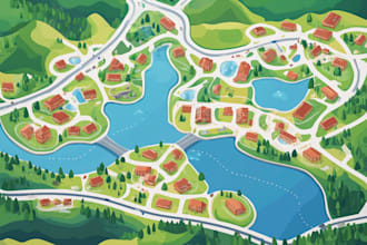 draw vector map in illustrator