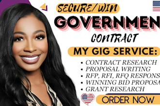 prepare a winning government contract, bid proposal, rfp, rfi, rfq response
