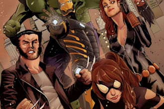 draw comic book cover illustration storyboard character design graphic novel