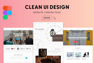 do clean figma landing page design, ui app, saas website