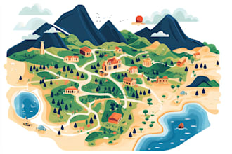 design a map or a site plan vector illustration