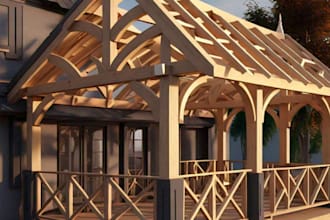 design timber structure, truss plan wooden framing