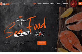 design money making seafood shopify butcher store food website restaurant store