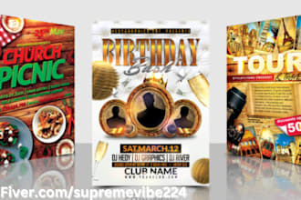 design flyer for event nightclub concert and eventbrite