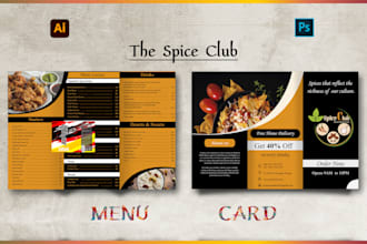 do create amazing menu card and menu boards design for your restaurant