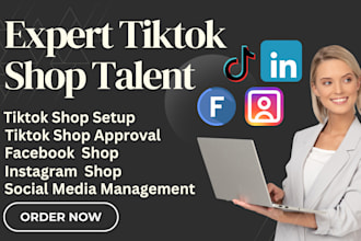 tiktok shop setup, shopify marketing, instagram shop, facebook shop, tiktok ads